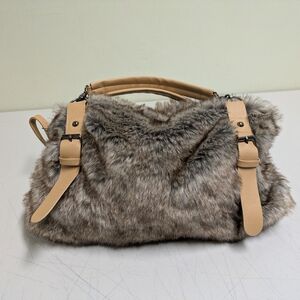 Faux Fur Tan Handle Women's Bag
